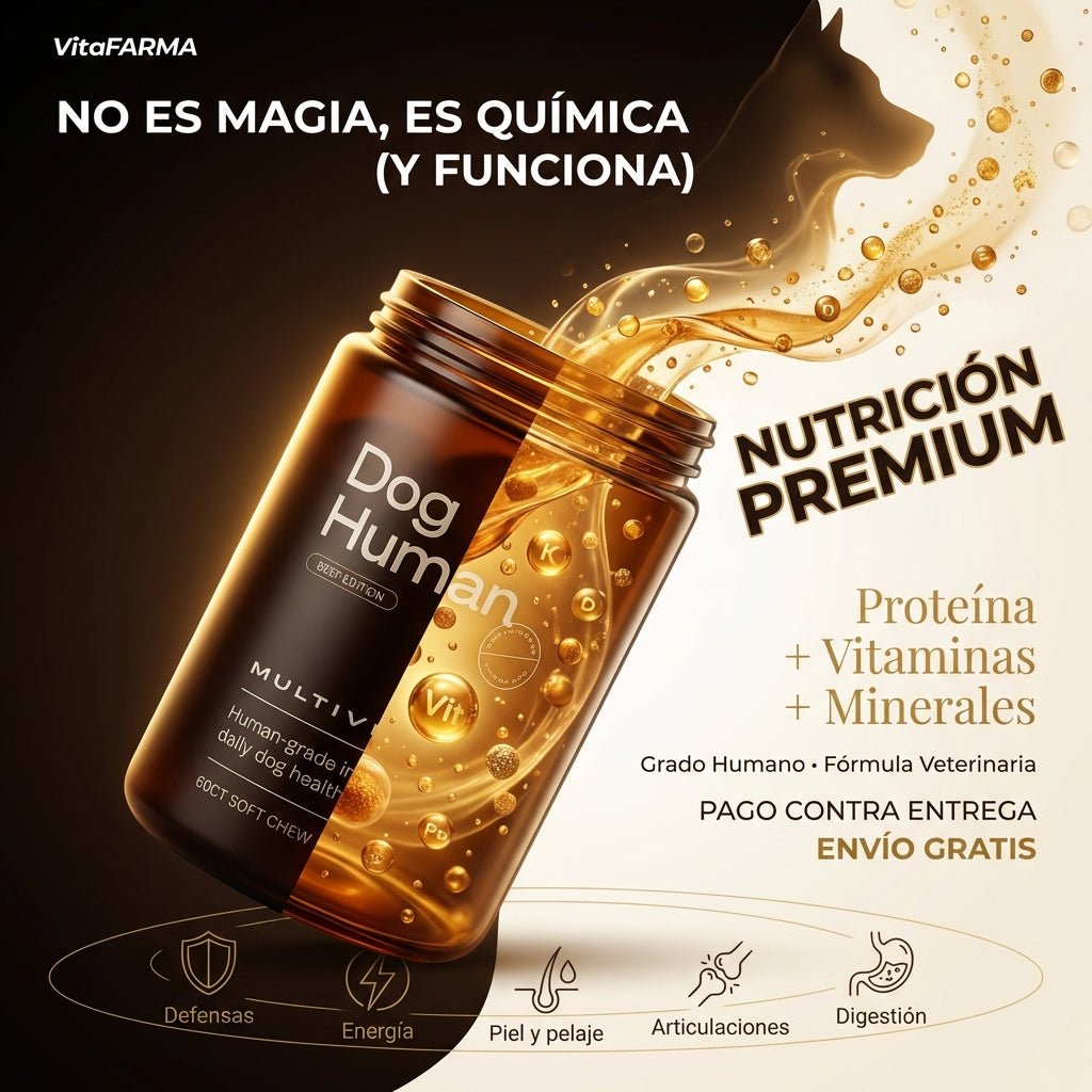 Dog Human Multivitamínico 5 - en - 1 Para perros que necesitan más años de vida saludable | Mejoras visibles en 1 - 2 semanas - IMPERIUM
