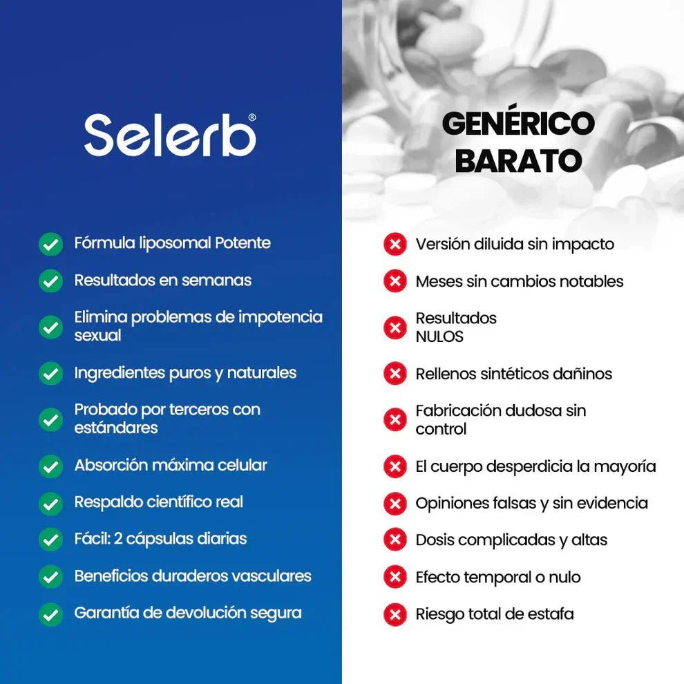 Selerb NAD+ 60 cápsulas | Recupera tu potencia y energía en la cama, en 2 semanas. Contiene: NAD+, RESVERATROL, COQ10, L - ARGININA, L - CITRULINA, SAW PALMETTO. - IMPERIUM