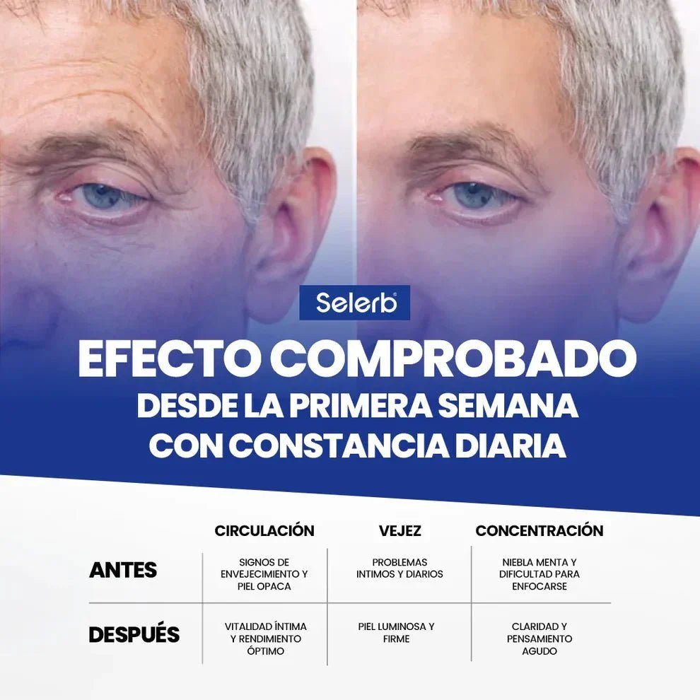 Selerb NAD+ 60 cápsulas | Recupera tu potencia y energía en la cama, en 2 semanas. Contiene: NAD+, RESVERATROL, COQ10, L - ARGININA, L - CITRULINA, SAW PALMETTO. - IMPERIUM